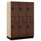 Salsbury Industries 2 Tier 'S' Designer Locker, 54"Wx76"Hx21"D, 6 Door, Mahogany 18-27361MAH - alternate 1
